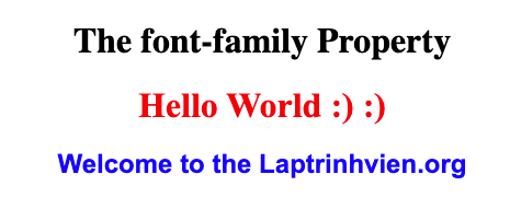 CSS font-family
