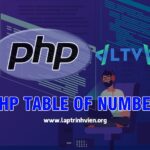 PHP Table of Number - In bảng cửu chương với PHP