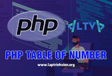 PHP Table of Number - In bảng cửu chương với PHP